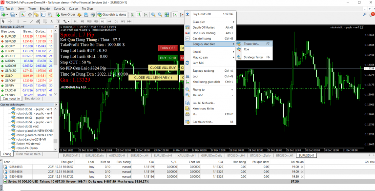 Công Cụ đóng close all BUY - close all order mt4 